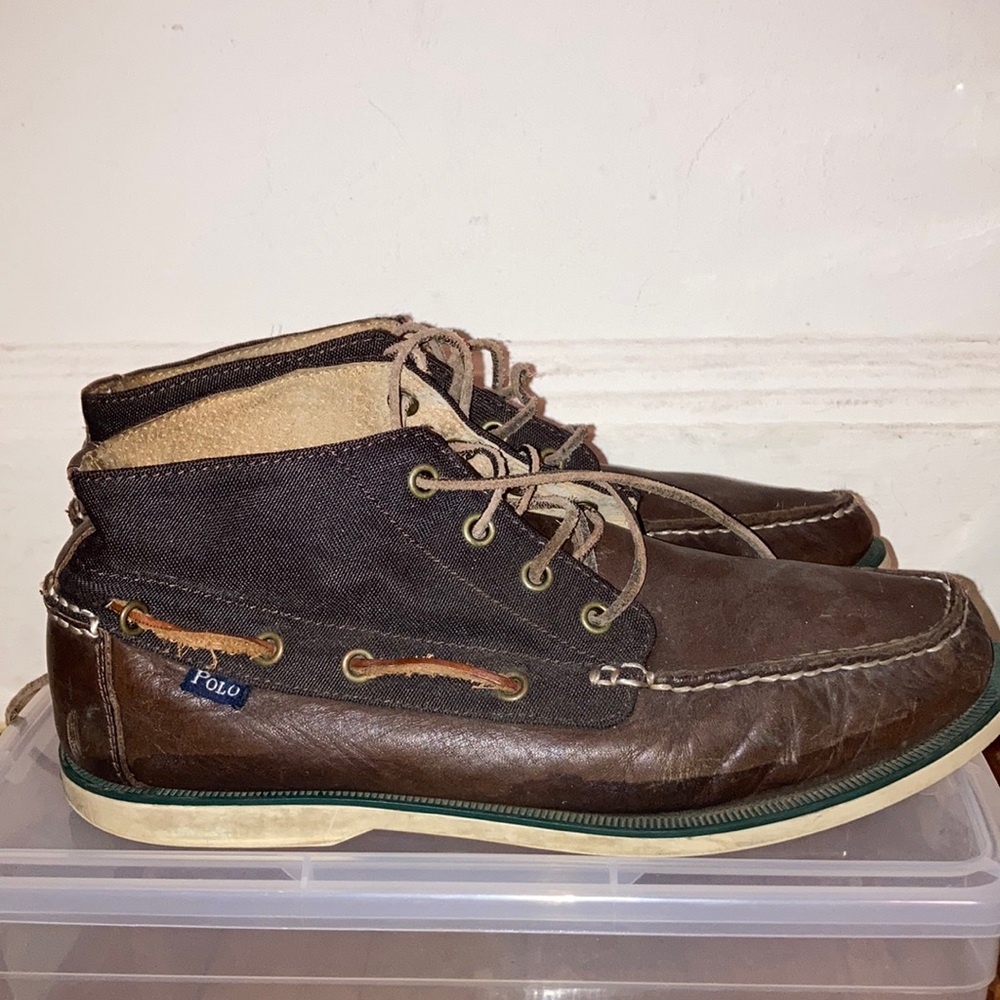 Polo Ralph Lauren Men’s Brawley Brown Leather Boots